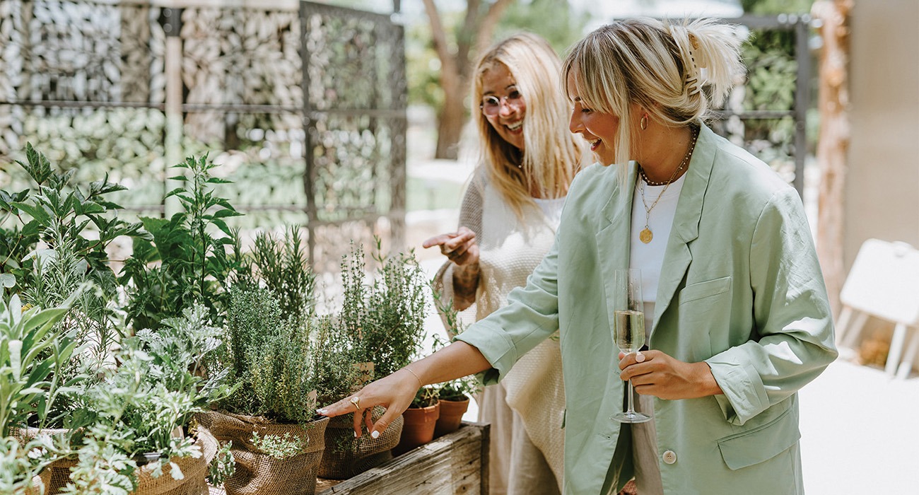 Two women at Hill Country Herb Garden 