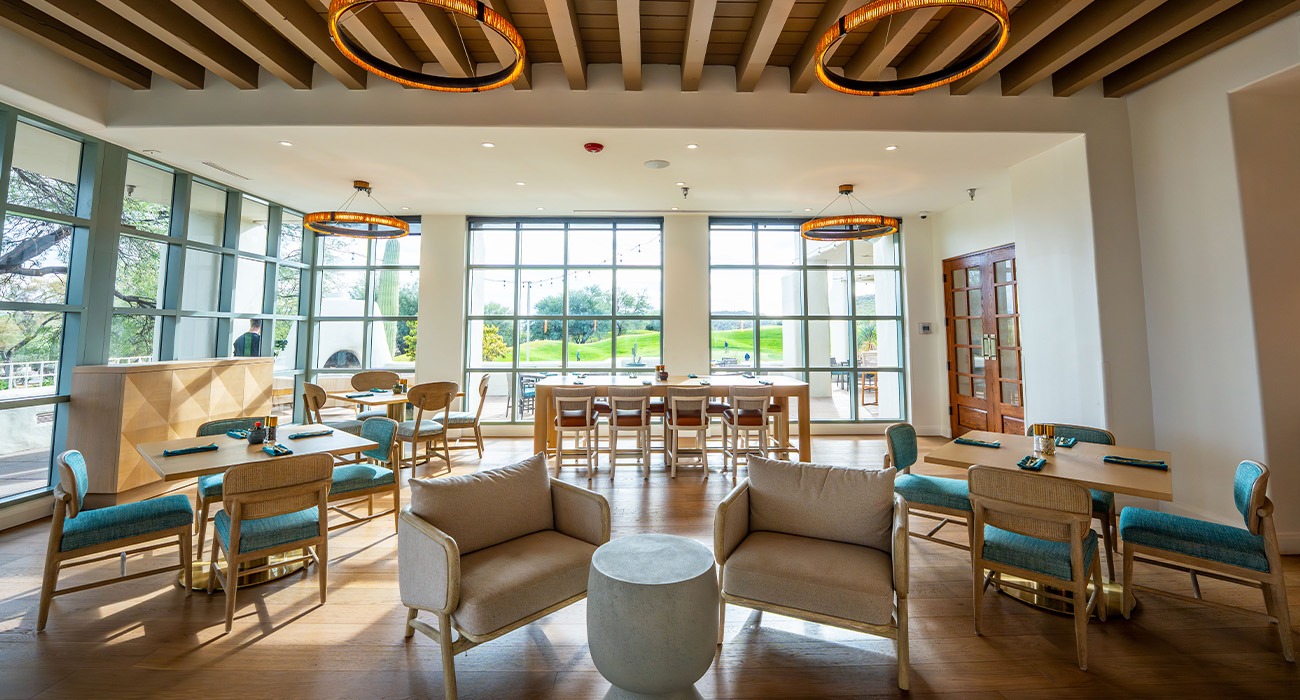 Interior of restaurant