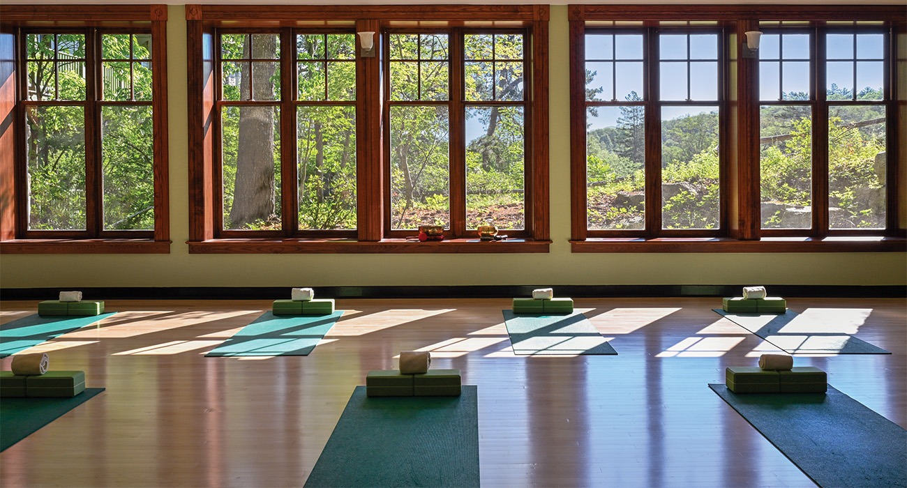 Mohonk Mountain House interior yoga space