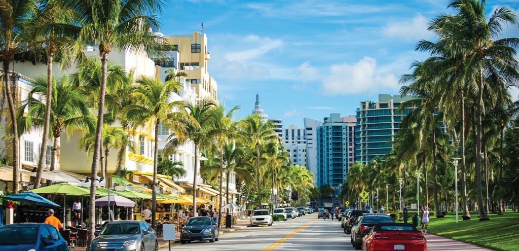 Ocean Drive in Miami’s South Beach district