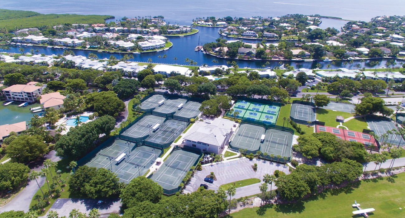 Aerial view of building