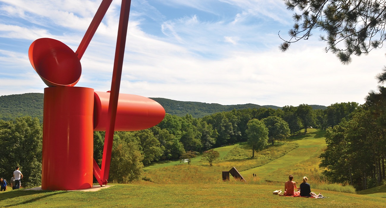 Red structure at Storm King Art Center