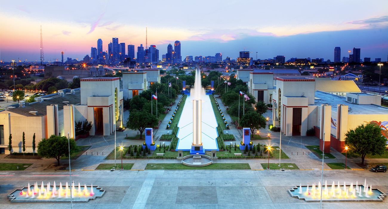 Aerial view of Fair Park 