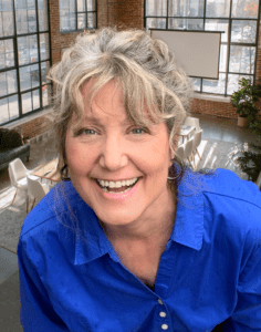 Faith Keiser in blue shirt