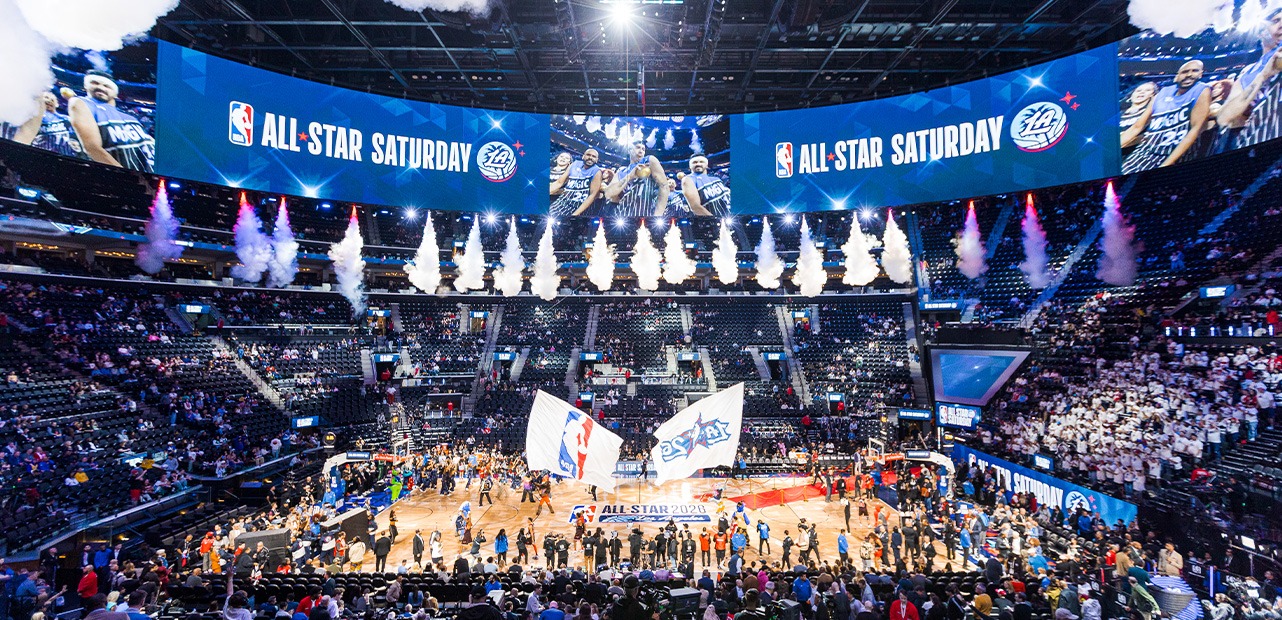 NBA stadium celebration