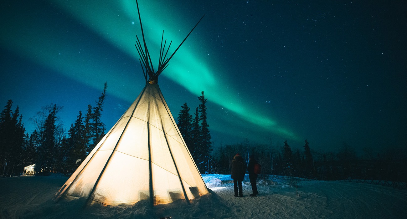Northern Lights above tent