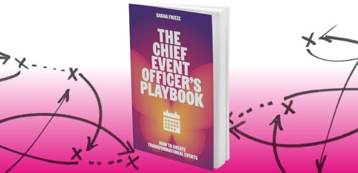 Chief Event Officers Playbook book on pick background
