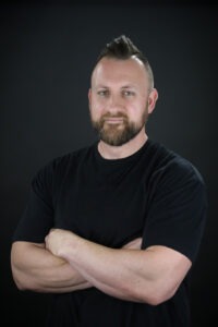 Chris Vasami in black shirt