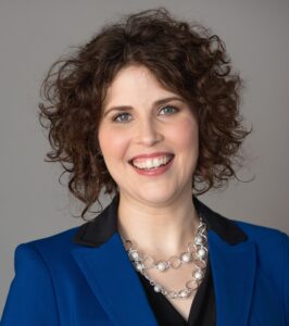 Heather Collins in blue coat