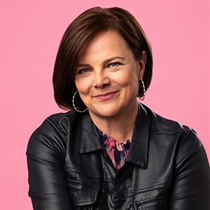 Laura Best on pink background