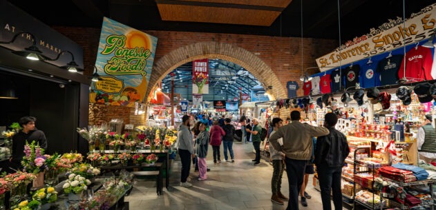 People inside St. Lawrence Market