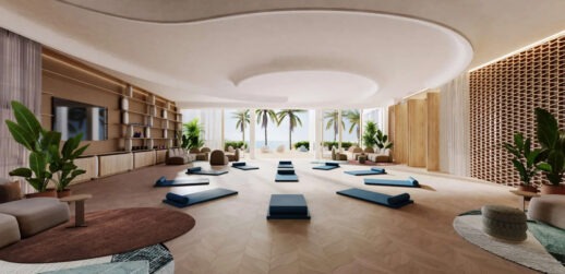 Yoga mats at Miraval The Red Sea