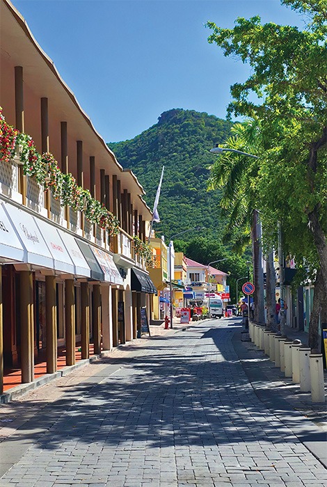 Street of Philipsburg in St. Maarten