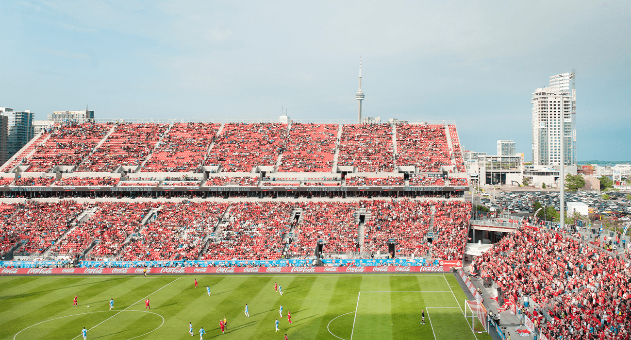 Soccer game at BMO Field