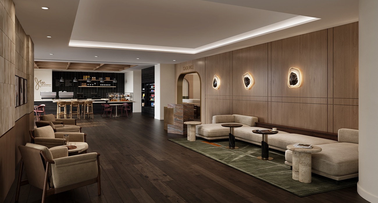Hotel restaurant entrance rendering