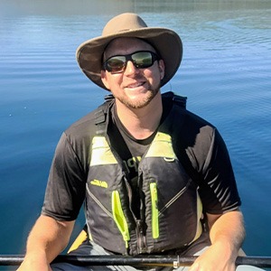 Matt Luke in canoe