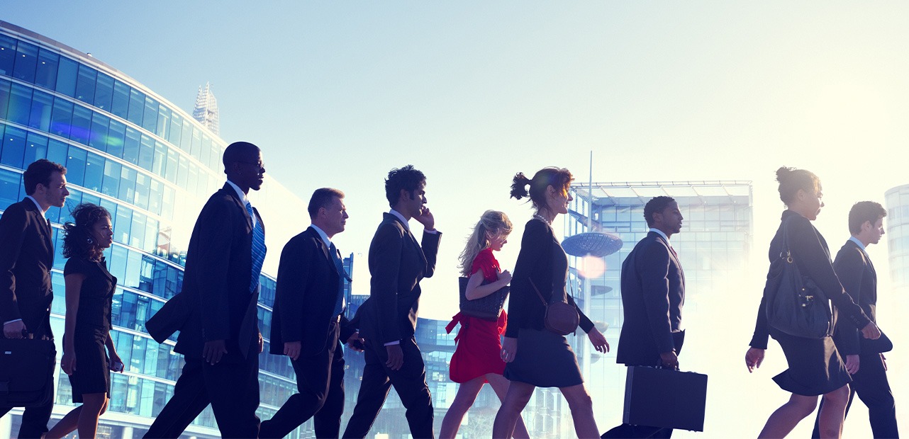 Businesspeople walking
