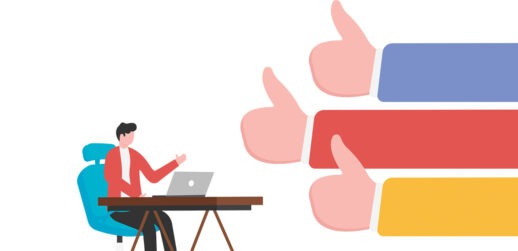 Illustration of hands giving thumbs up to person