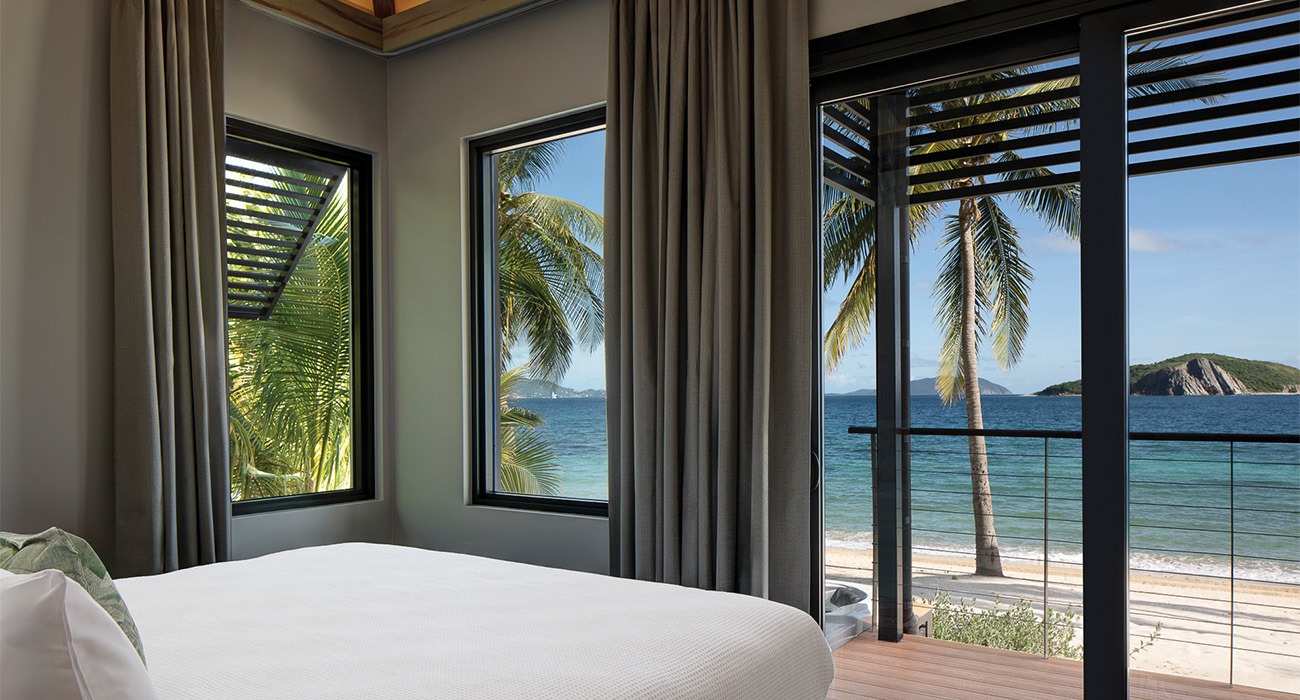 Beachfront guest room right next to beach