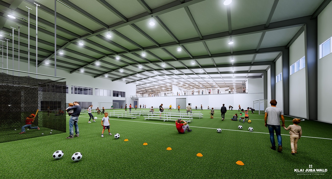 Rendering of Henderson Sport & Social turf field