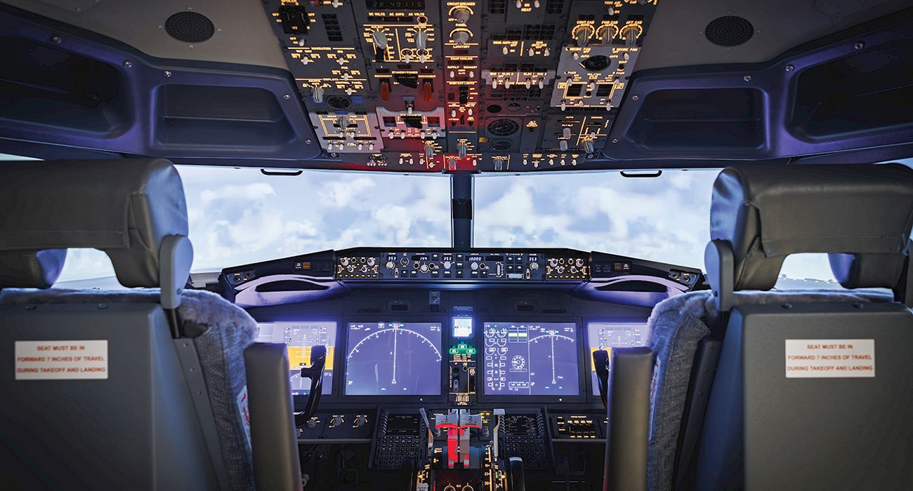 Airplane cockpit