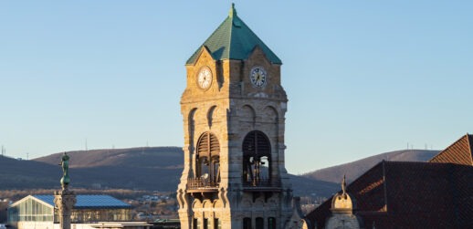 Lackawanna County Courthouse Clock Tower exterior