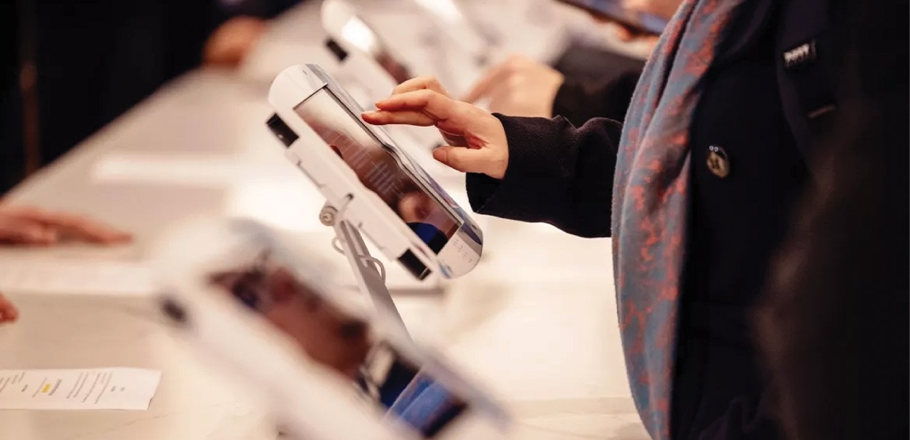 Person using tablet
