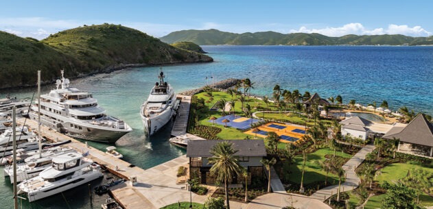 Aerial shot of Peter Island Yacht Club