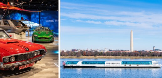 Spy Museum on left and Potomac River Cruise on right