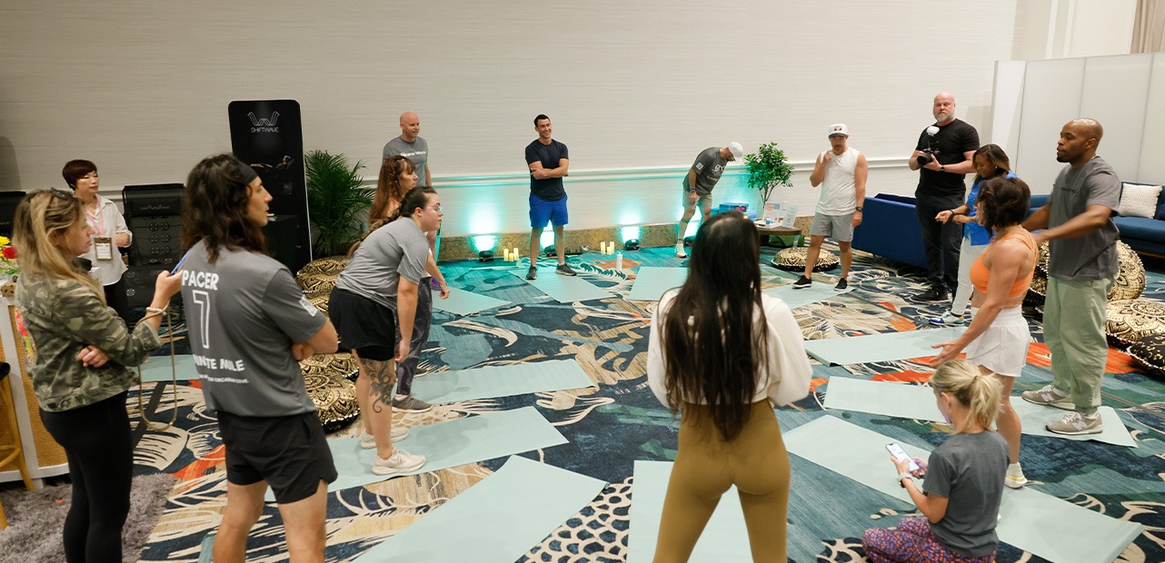 People standing in circle