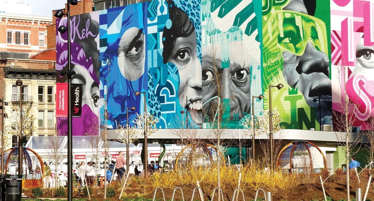 Mural on Cincinnati Convention Center wall
