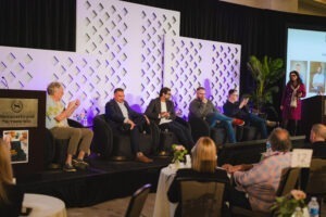 Chef Oliver Ridgeway from Camden Spit & Larder, Chef Brad Cecchi from Humble Concepts, Chef Ravin Patel from Presidio Companies, Chef Santana Diaz from UC Davis Health&rsquo;s production kitchen and Chef Patrick Mulvaney from Mulvaney&rsquo;s B&L
