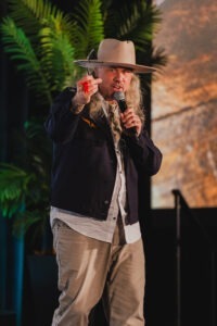 Lamar Engel on stage at Epicurean Experience